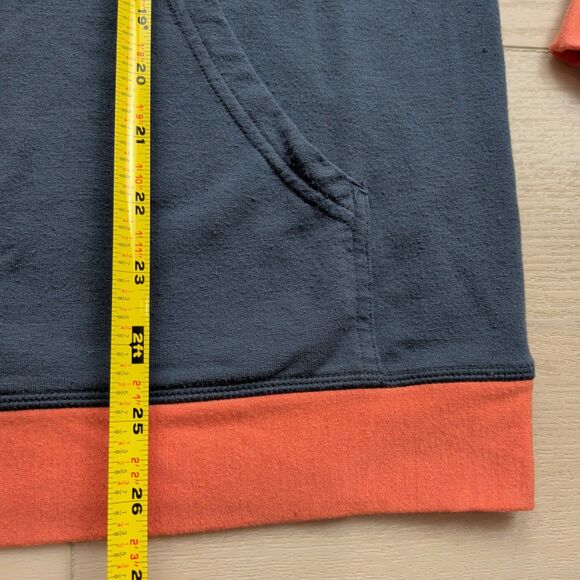 Mugsy Cashtech Hoodie Mens M Modal Cashmere Blend Stretch Navy Blue Soft Touch - Picture 5 of 8